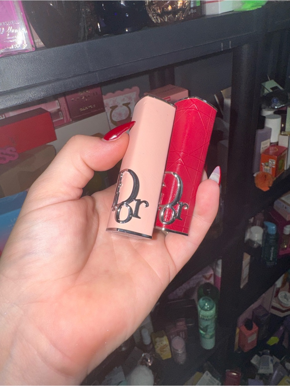 Dior Lipstick case set — Pink & Red Luxury Lip Color cases